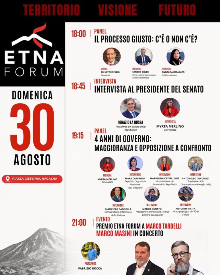 Etna Forum, gran finale a Ragalna: intervista ad Ignazio La Russa